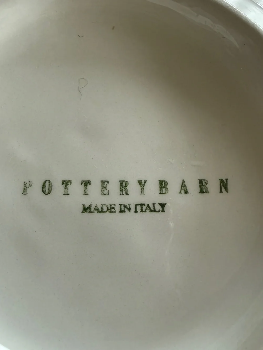 4 Pottery Barn 10' White Pasta Bowls  Embossed Garlic Bulb Rims Made In Italy 4